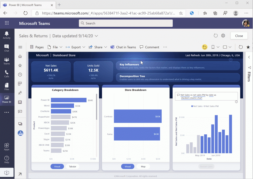 power bi en teams