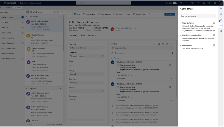 automatización del servicio al cliente con Microsoft